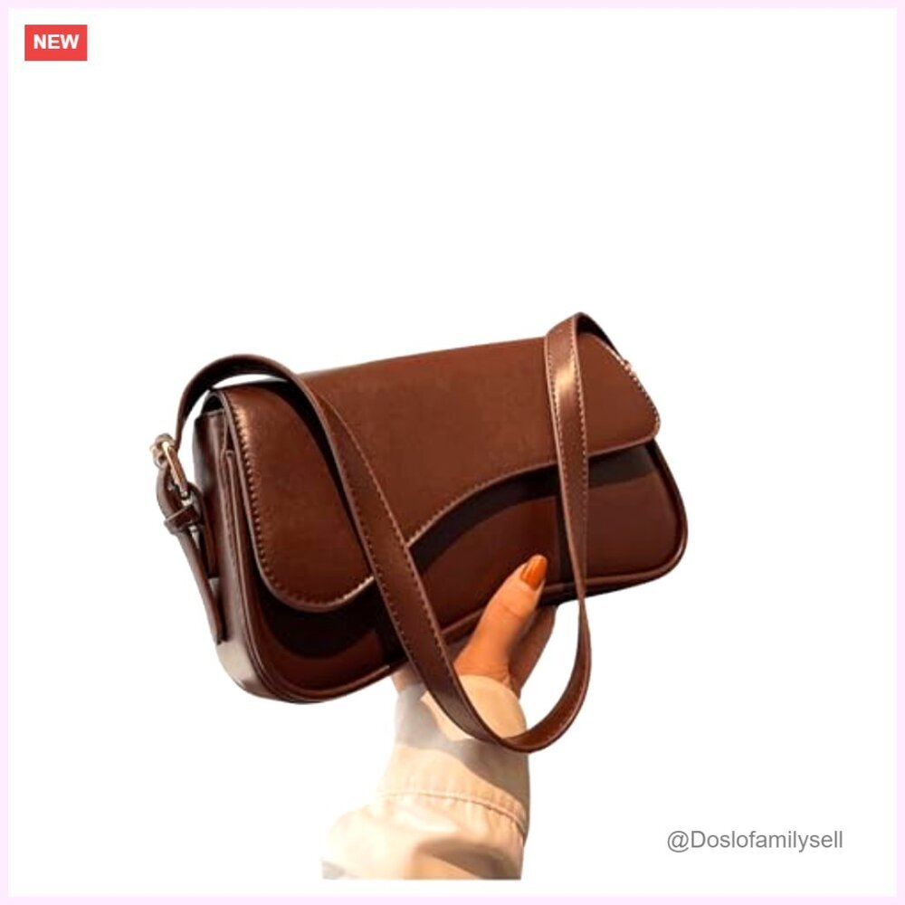 Faux Leather Shoulder Bag with Removable Strap Hobo Crossbody Clutch - Picture 5 of 7